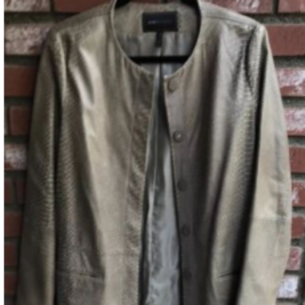 BCBGMAXAZRIA Women Leather Piel Coat Size Medium